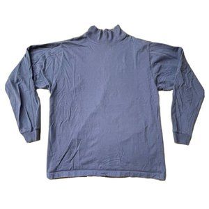 Vintage LL Bean Freeport Maine Blue Outdoors High Neck Long Sleeve Tshirt